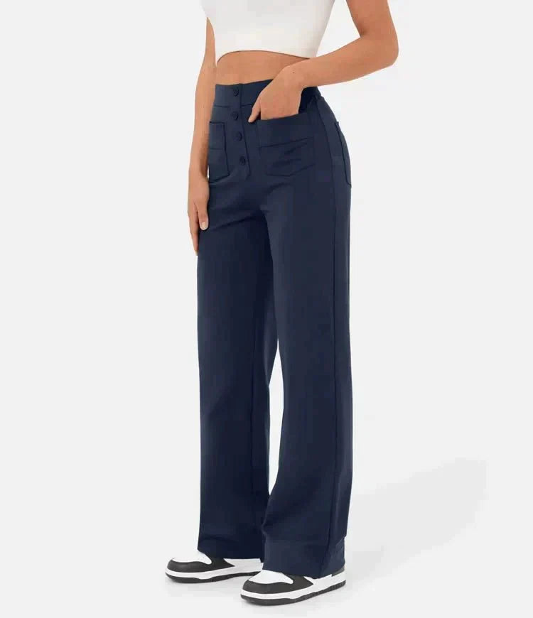 Victoria | Pantalon Extensible Décontracté Taille Haute