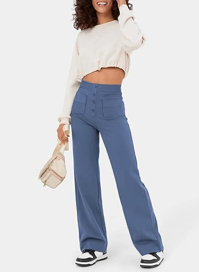 Victoria | Pantalon Extensible Décontracté Taille Haute