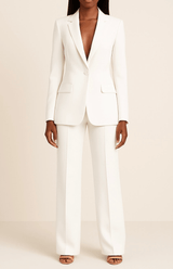 Tailleur femme blazer structuré et pantalon ajusté assorti