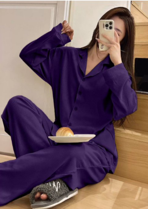 Ensemble pyjama satiné, vue d'ensemble
