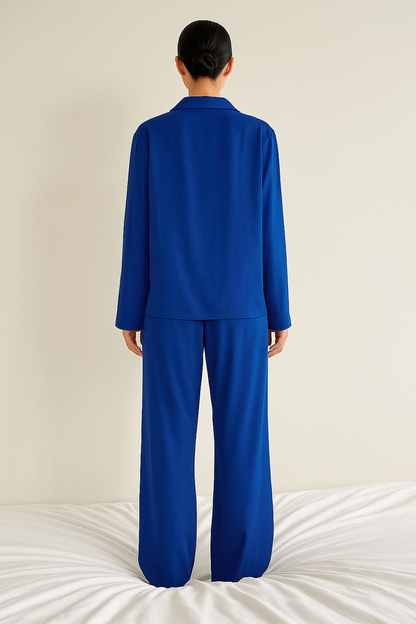 Pyjama satiné deux pièces vue de dos