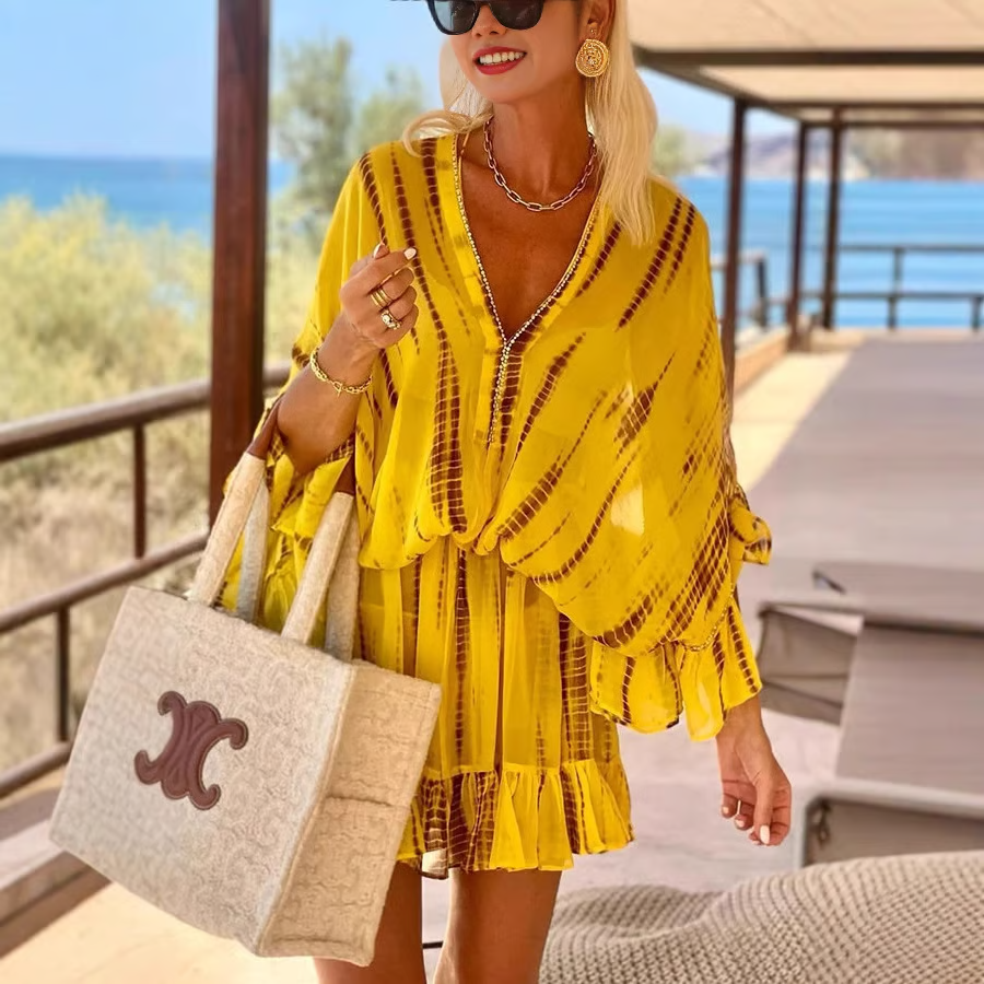 Marlowe | Robe Courte Col V Taille Haute