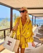 Marlowe | Robe Courte Col V Taille Haute