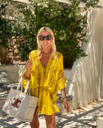 Marlowe | Robe Courte Col V Taille Haute