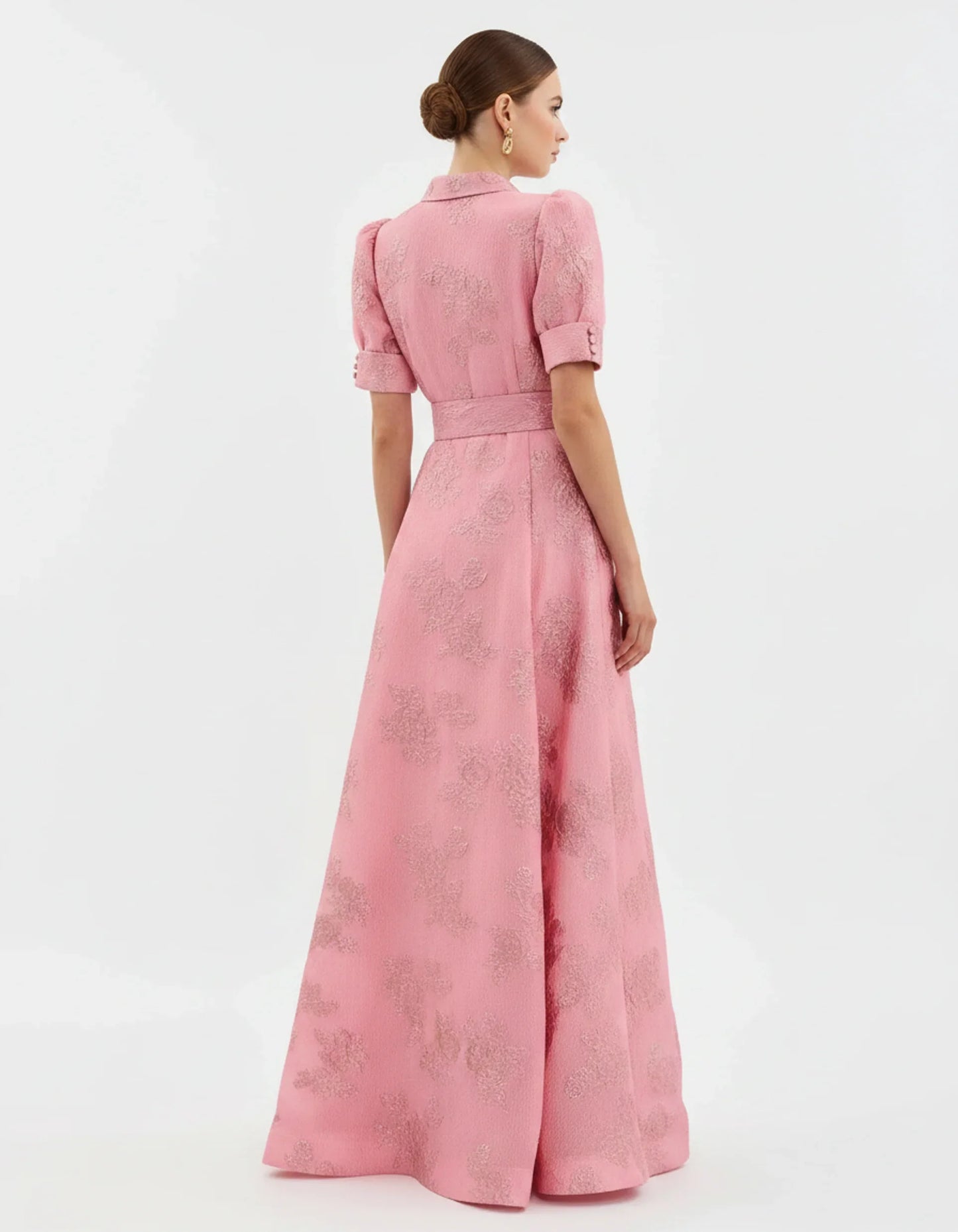 Armelline | Robe Midi Rétro Taille Haute Rose