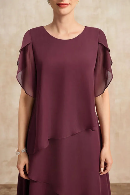 Nora | Robe Midi Asymétrique à Volants