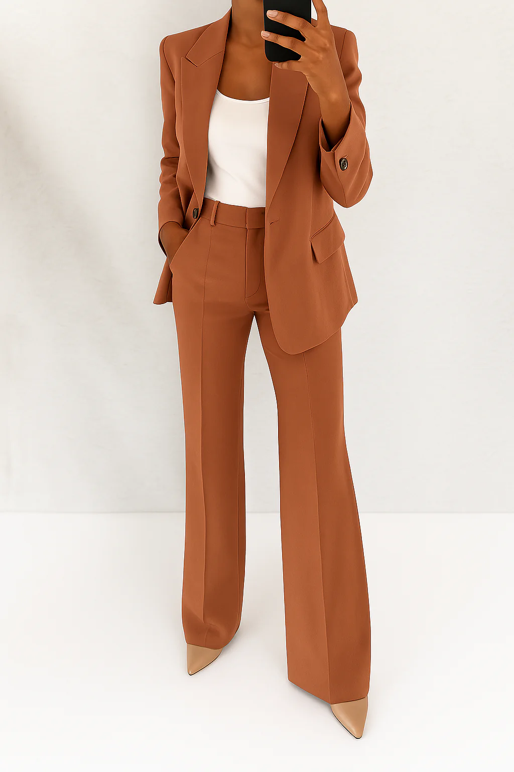 Pauline | Tailleur Pantalon Femme Deux Pièces pour Bureau Chic