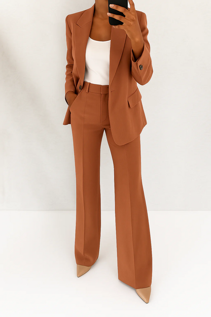 Pauline | Tailleur Pantalon Femme Deux Pièces pour Bureau Chic