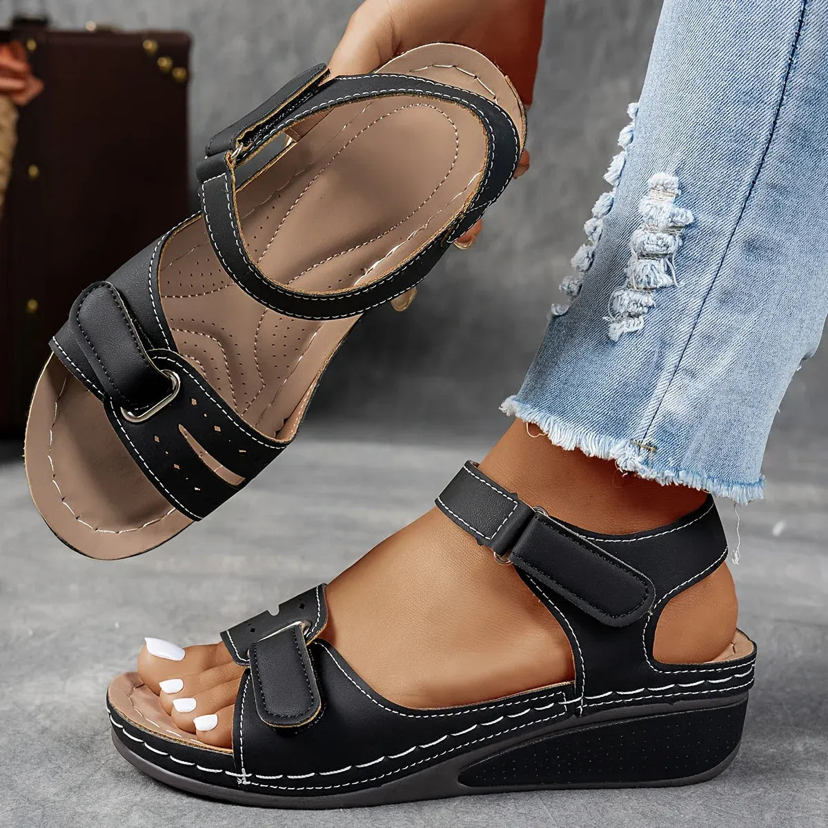 Pascaline | Sandales à Brides Confort Petit Talon