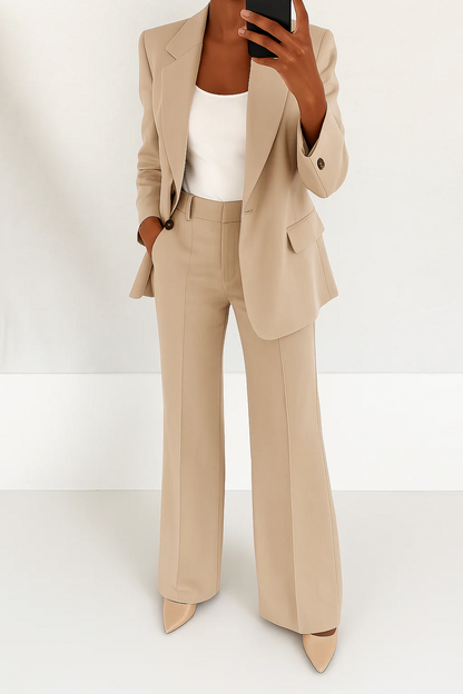 Pauline | Tailleur Pantalon Femme Deux Pièces pour Bureau Chic
