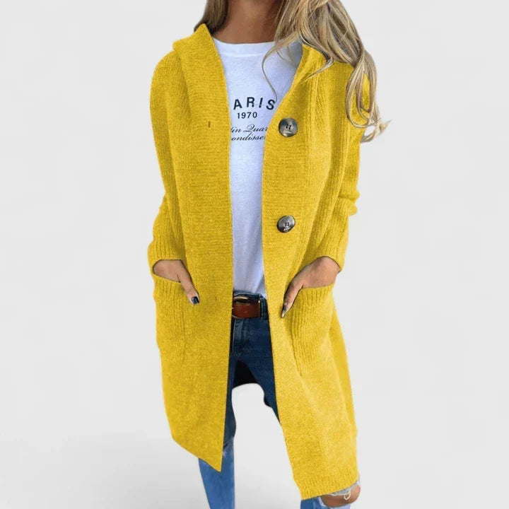 Gilet à capuche femme, longueur sous la hanche