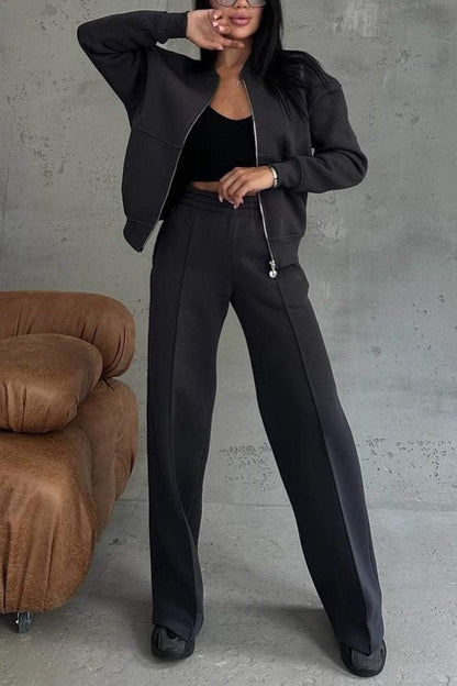Isabeau | Ensemble Zippé Pantalon Large