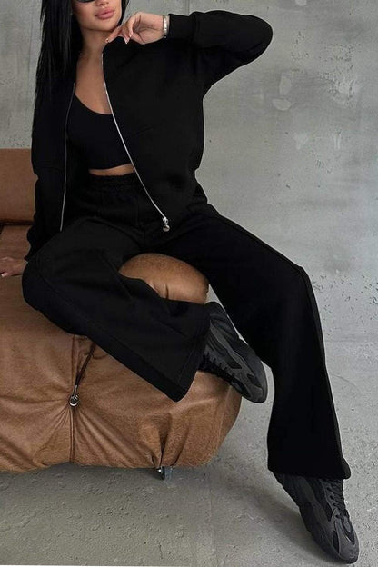Isabeau | Ensemble Zippé Pantalon Large