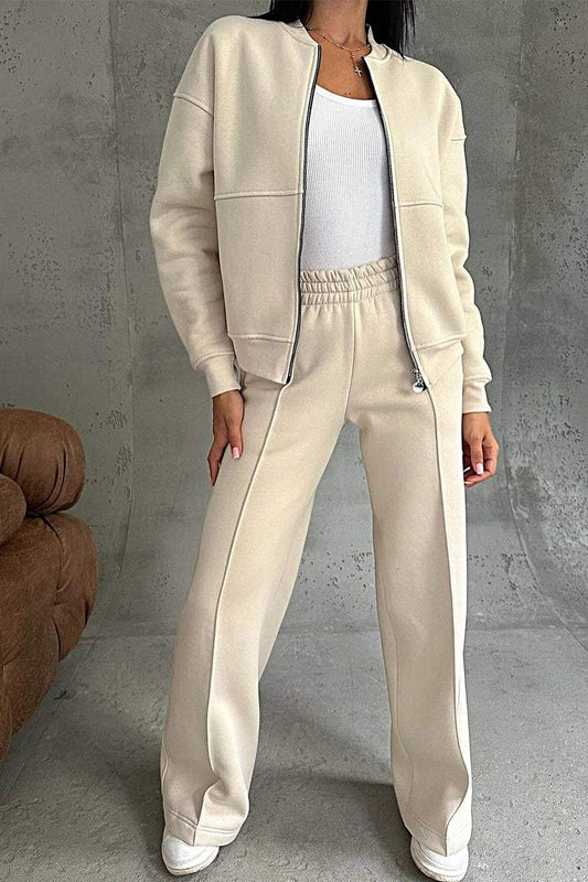 Isabeau | Ensemble Zippé Pantalon Large
