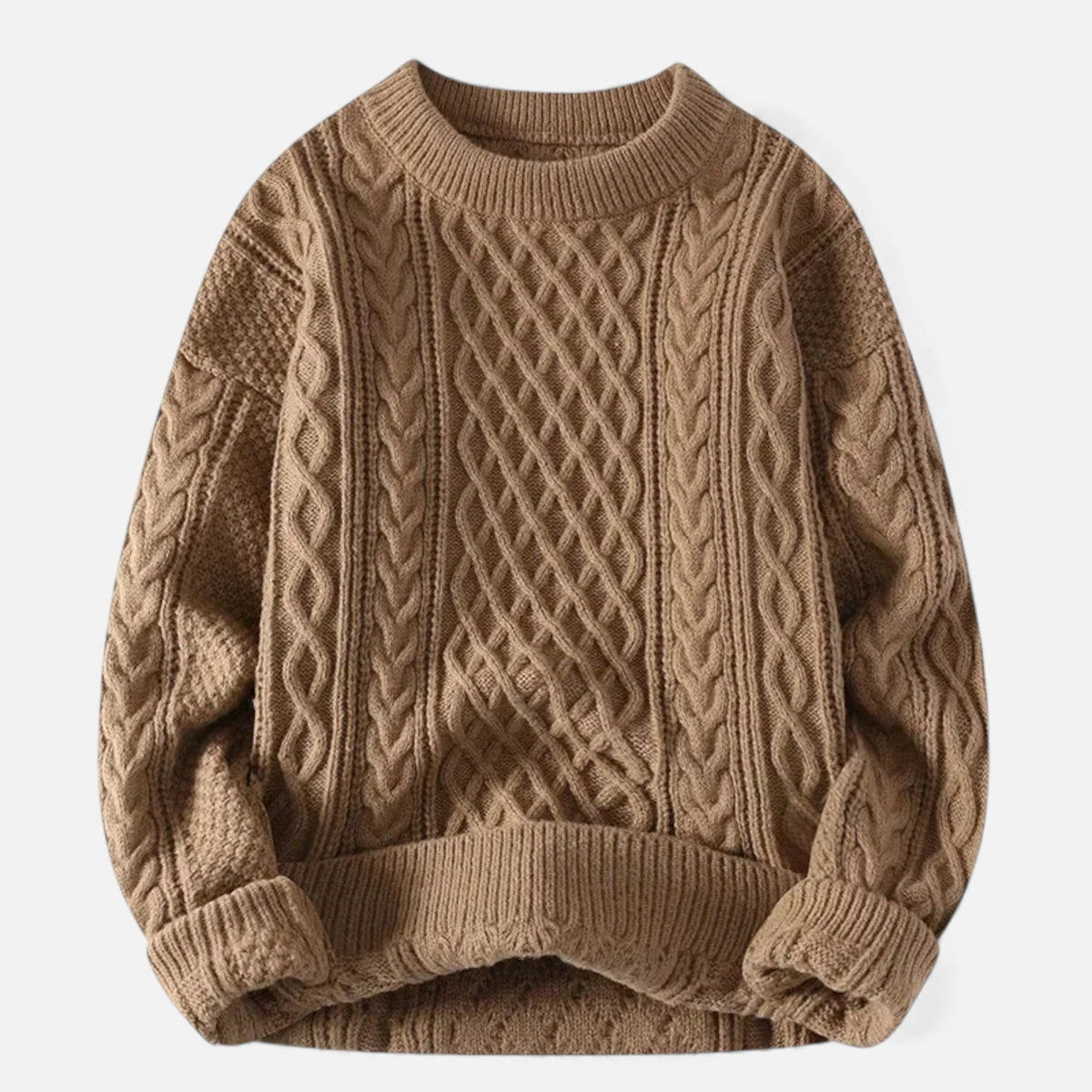 Lysandre | Pull Maille Torsadée Col Rond