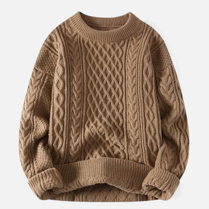 Lysandre | Pull Maille Torsadée Col Rond