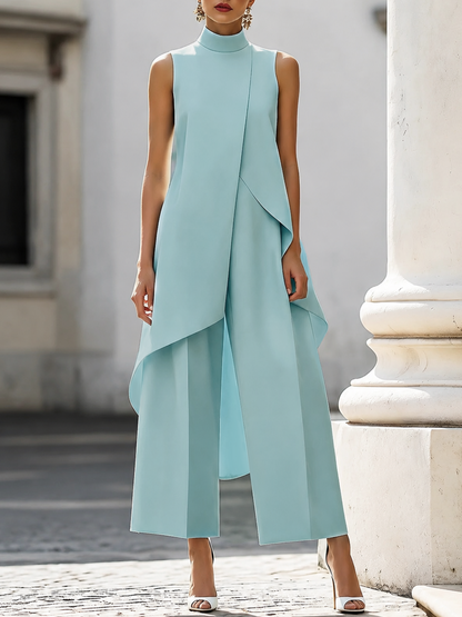 Odile | Ensemble Top Asymétrique Pantalon Large