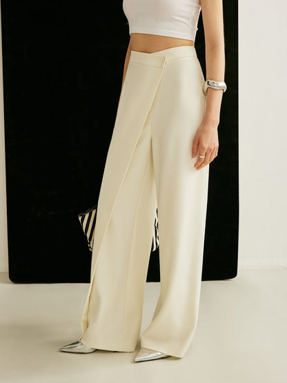 Pantalon cache-cœur femme à fermeture zippée invisible