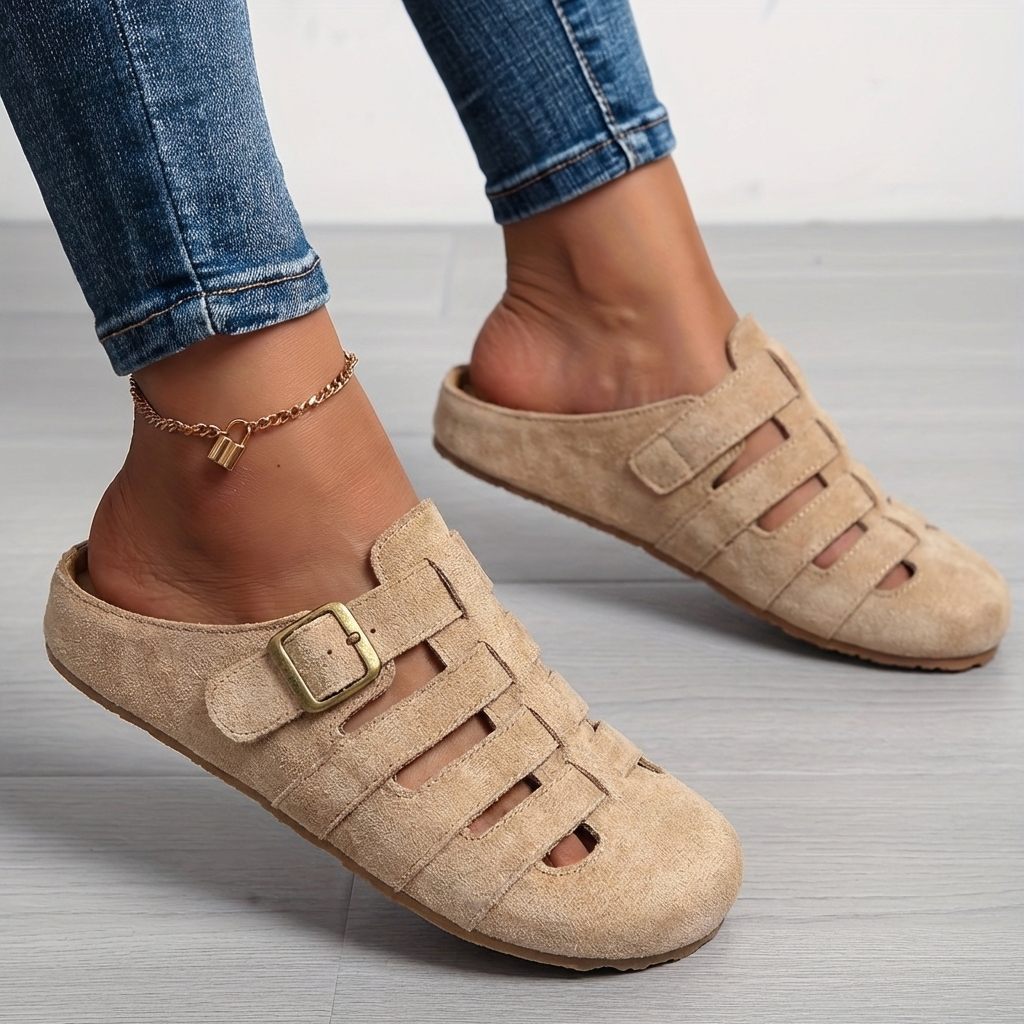Reinette | Mules Dos Ouvert Boucle Réglable
