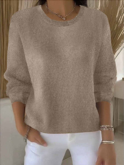 Pull en maille souple à manches longues droites