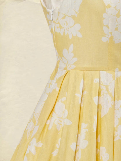Clarine | Robe Midi Fleurie Épaules Dénudées