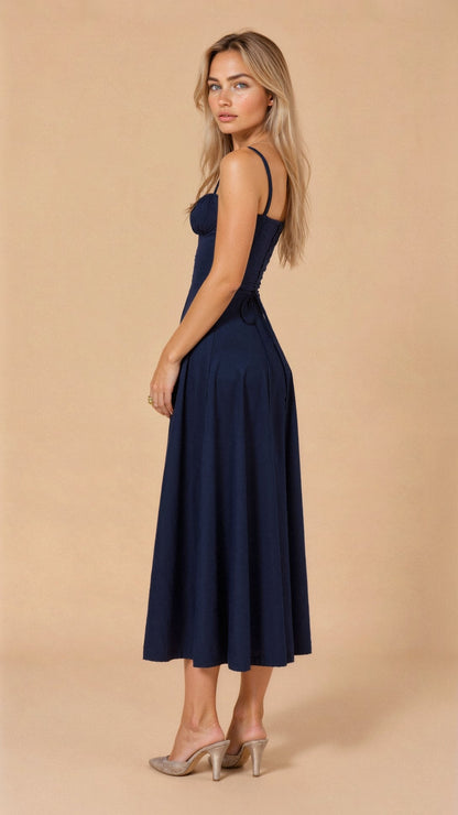 Célestine | Robe Longue Bustier Fendue pour Mariage Invitée