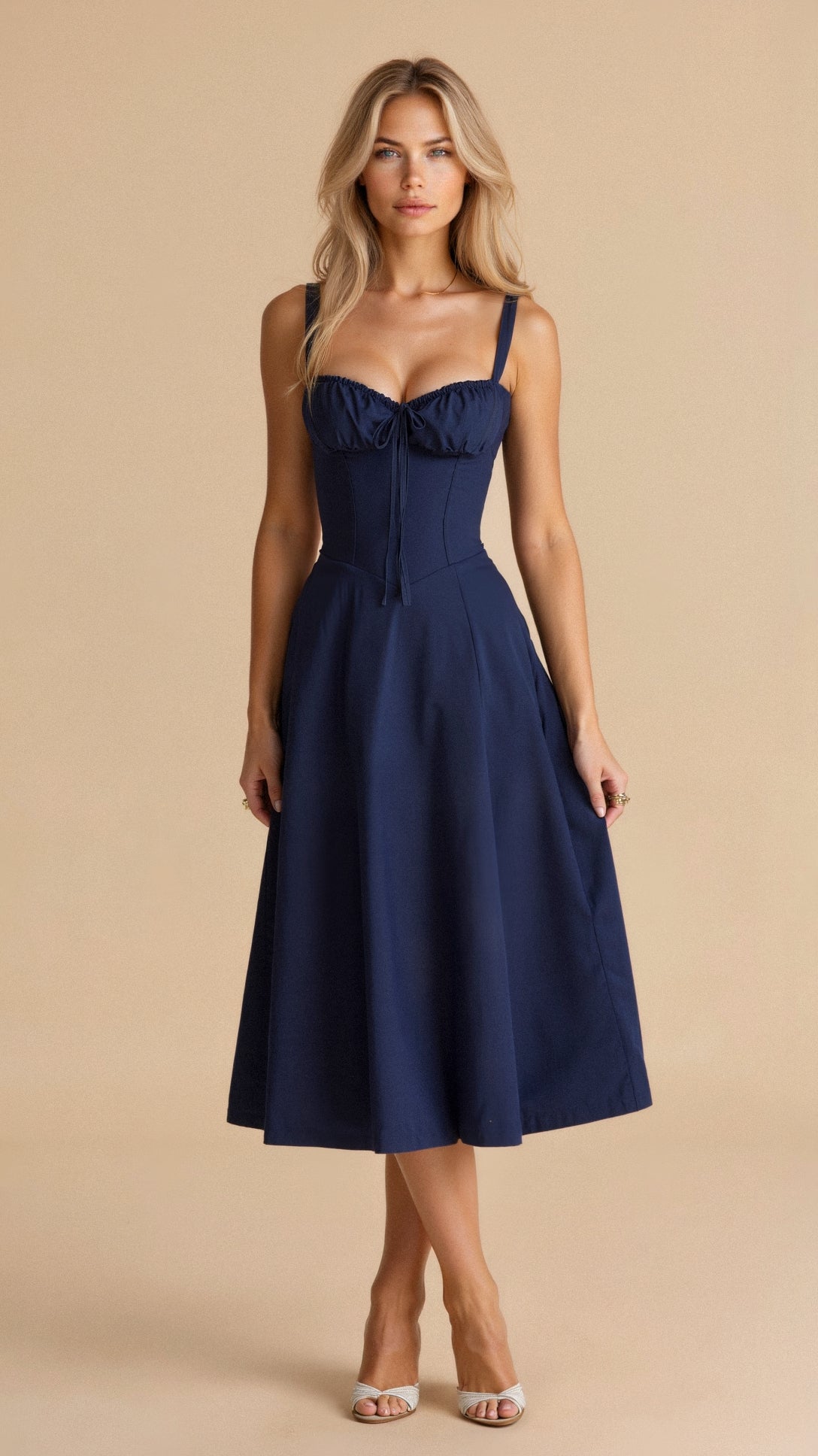 Célestine | Robe Longue Bustier Fendue pour Mariage Invitée