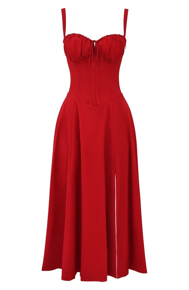 Célestine | Robe Longue Bustier Fendue pour Mariage Invitée
