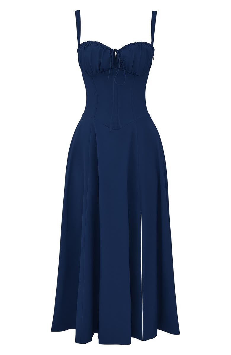 Célestine | Robe Longue Bustier Fendue pour Mariage Invitée