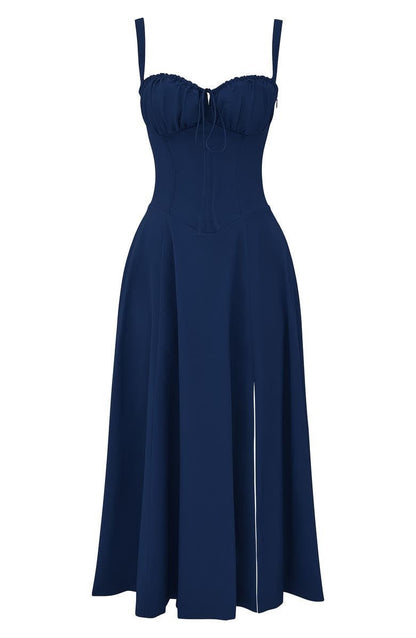 Célestine | Robe Longue Bustier Fendue pour Mariage Invitée