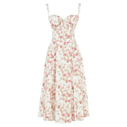 Célestine | Robe Longue Bustier Fendue pour Mariage Invitée