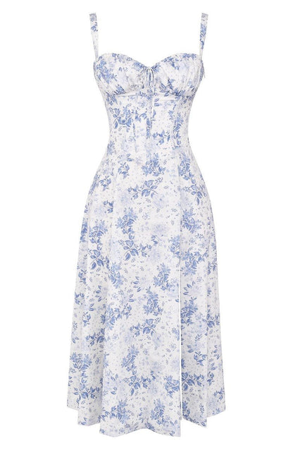 Célestine | Robe Longue Bustier Fendue pour Mariage Invitée