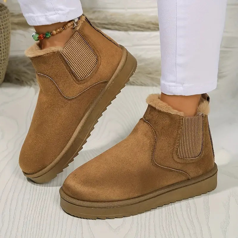 Bottines Chelsea femme doublées à semelle plateforme