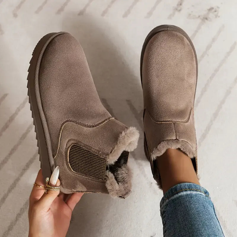 Bottines femme plateforme à doublure moelleuse