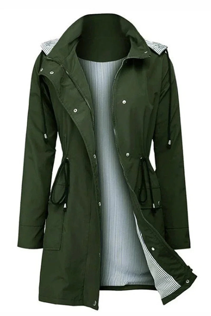 Veste imperméable doublée, longueur sous la hanche
