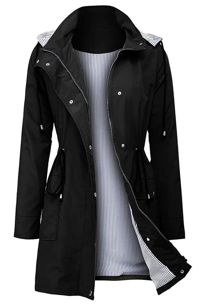 Doublure intérieure de la veste imperméable à capuche