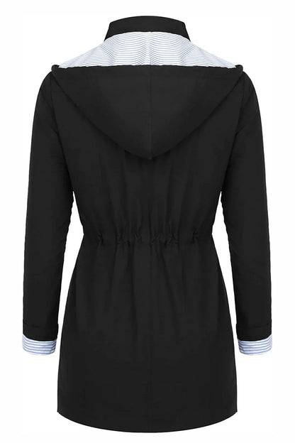 Veste imperméable à capuche vue de dos