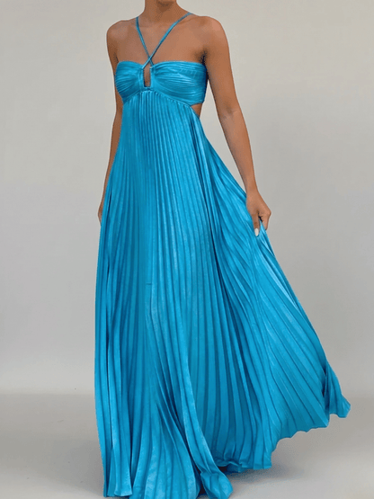 Élisa | Robe Longue Plissée A-Ligne