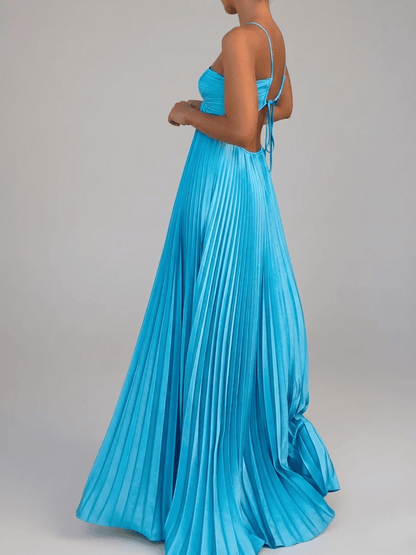 Élisa | Robe Longue Plissée A-Ligne