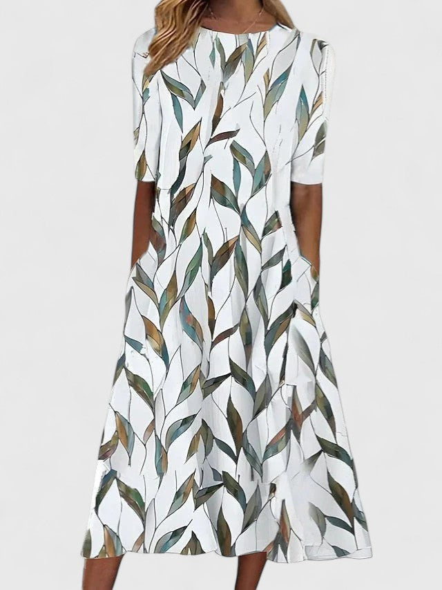 Ophélie | Robe midi femme fleurie pour l’été
