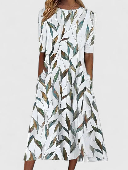 Ophélie | Robe midi femme fleurie pour l’été