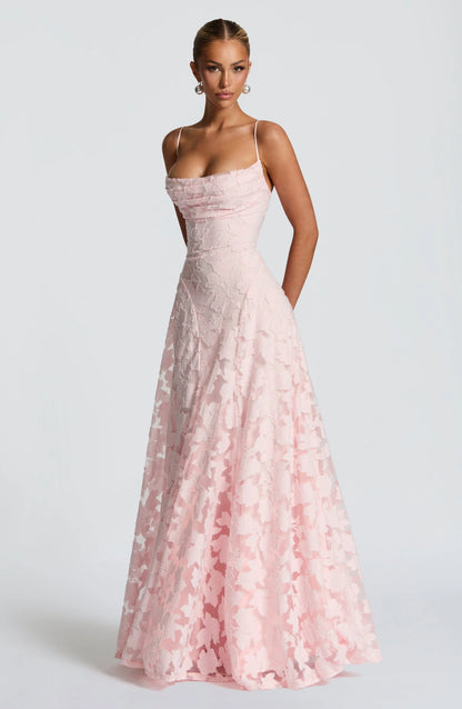 Maxine | Robe Longue Fleurie à Bretelles Fines