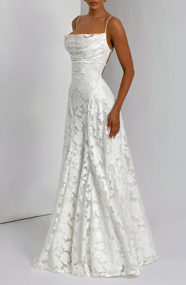 Maxine | Robe Longue Fleurie à Bretelles Fines