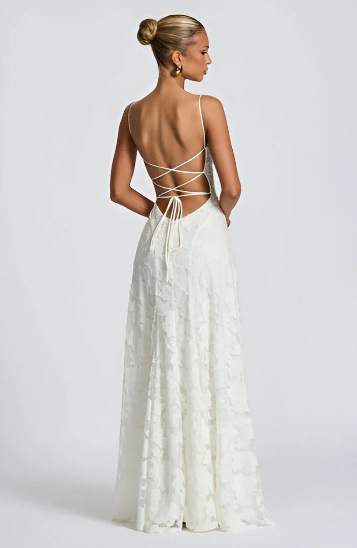 Maxine | Robe Longue Fleurie à Bretelles Fines