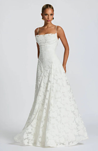 Maxine | Robe Longue Fleurie à Bretelles Fines