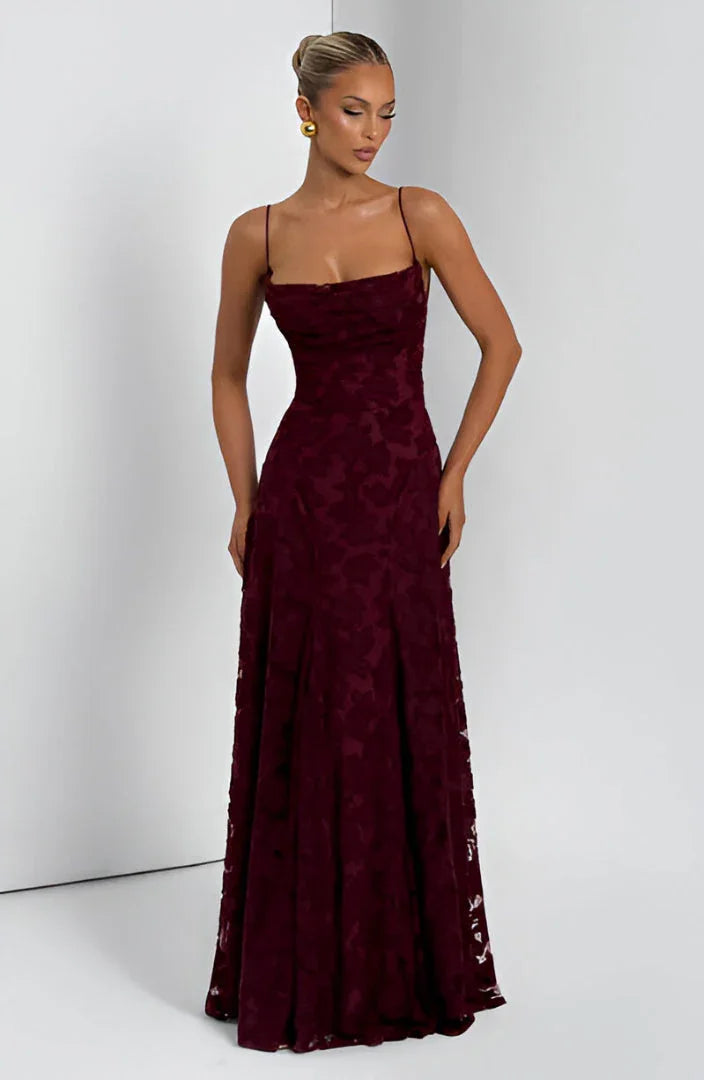 Maxine | Robe Longue Fleurie à Bretelles Fines