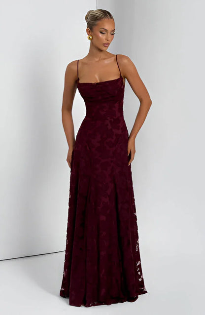 Maxine | Robe Longue Fleurie à Bretelles Fines