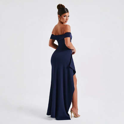 Anouck | Robe Longue Épaules Dénudées à Fente