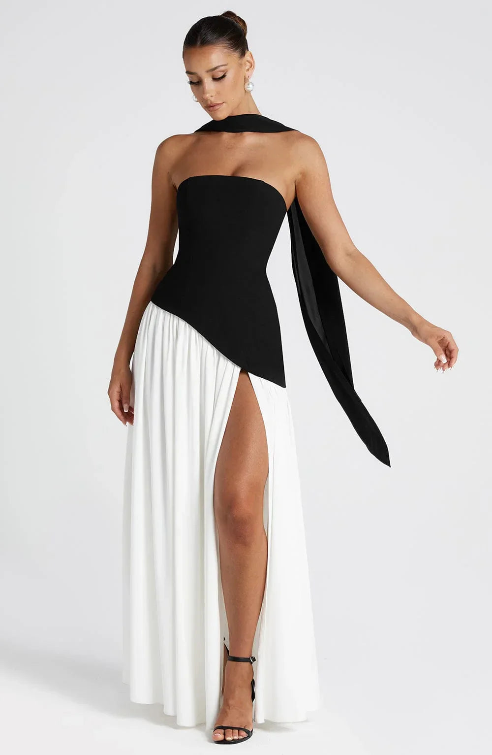 Sidoine | Robe Longue Bustier Corset à Fente Haute