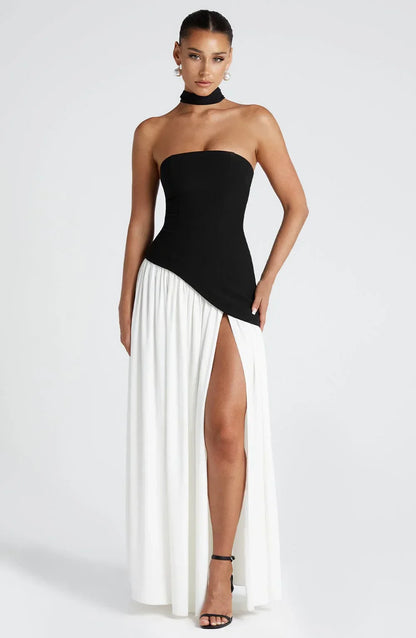 Sidoine | Robe Longue Bustier Corset à Fente Haute